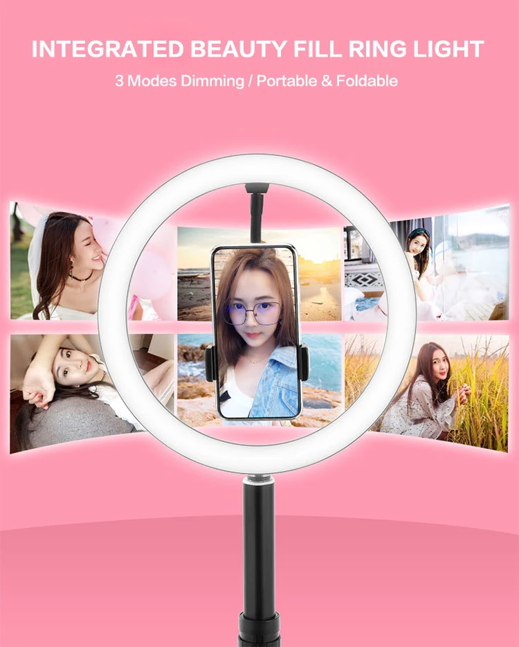 Brightenlux Supplier Wholesale 10′ Beauty LED Selfie Ring Light Makeup Lighting Circle Tripod Stand LED Ring Light for Youtube Video