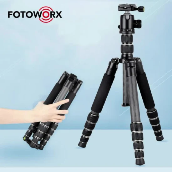 Fotoworx カメラ三脚 カーボンファイバー 軽量 写真撮影用